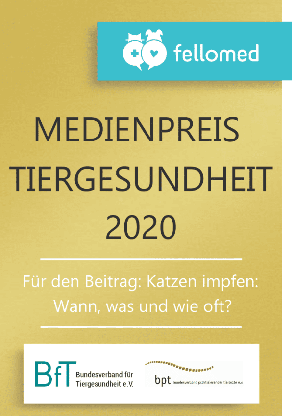 Logo "Medienpreis Tiergesundheit in Gold 2020"